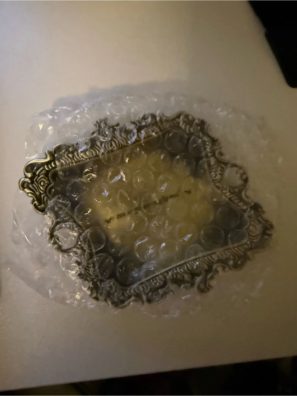 Taylor Swift Gold Ornate Trinket Dish with Script You Left them all to me - Picture 2 of 3